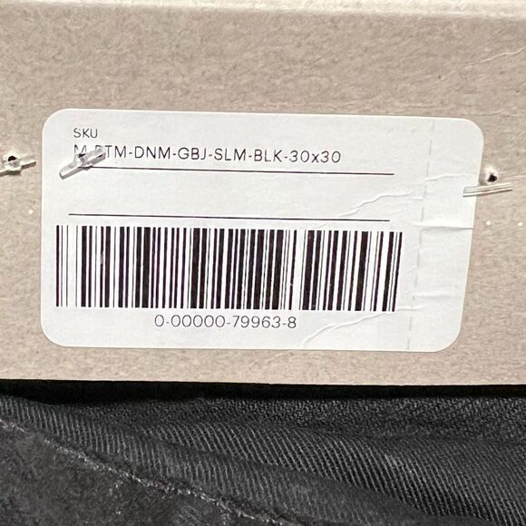 Everlane The Organic Cotton Slim Fit Jean Black Mens Size 30 x 30 NWT - Picture 9 of 9